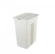 Kosze na bieliznę - Branq COTTON 1413 PROSTOKĄTNY KOSZ NA BIELIZNĘ 55 L BIEL ANTYCZNA 5901098141314 - miniaturka - grafika 1