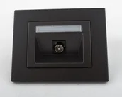 Gniazdka elektryczne - DPM Solid Gniazdko antenowe Vilma typ F grafit - miniaturka - grafika 1