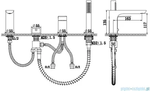 Kohlman Proxima wannowa chrom QB244P | - Baterie wannowe i prysznicowe - miniaturka - grafika 2