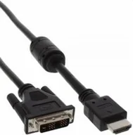 Adaptery i przejściówki - InLine 17659 wtyczka HDMI na wtyk DVI 18 + 1 adapter sieciowy, 19-biegunowa z ferrytu, 0,5 m czarna 17659 - miniaturka - grafika 1