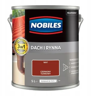 Nobiles Emalia Dach i Rynna czerwony tlenkowy 5 l - Farby do metalu - miniaturka - grafika 2