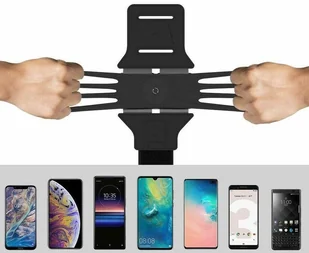 VUP+ Etui opaska sportowa armband VUP+ na ramię do telefonu Czarne 8158X1 - Etui i futerały do telefonów - miniaturka - grafika 6