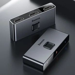 Baseus Splitter Matrix HDMI 2x HDMI 4K 30 Hz szary CAHUB-BC0G CAHUB-BC0G - Rozgałęźniki - miniaturka - grafika 5