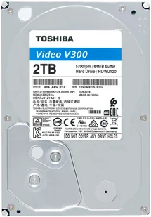 Toshiba Dysk serwerowy V300 2TB SATA III Video Streaming BULK HDWU120UZSVA - Dyski serwerowe - miniaturka - grafika 3