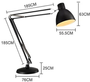 King Home Lampa podłogowa GIGANT czarna metal JL60211F.BLACK - Lampy stojące - miniaturka - grafika 3