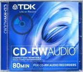 Nośniki danych - TDK Cd-rw Audio 1szt. zapis wielokrotny stacj.nagr - miniaturka - grafika 1
