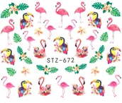 Ozdoby do paznokci - inna marka NAKLEJKI WODNE na paznokcie FLAMING STZ-672 5906546874189 - miniaturka - grafika 1