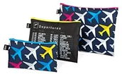 Kosmetyczki, organizery i kuferki - LOQI Zip Pockets Airport Airplane ZP.AI - miniaturka - grafika 1
