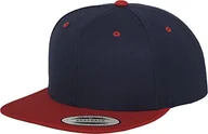 Czapki i chusty sportowe męskie - Flexfit Classic Snapback czapka z daszkiem, 2 kolory, wielokolorowa, jeden rozmiar 6089MT-00169-0050_nvy/red_one size - miniaturka - grafika 1