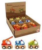 Klocki - Brimarex Samochód Drewniany Nakręcany Autko Playme 5907791566355 - miniaturka - grafika 1