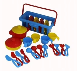 Polesie Poland Zestaw naczyń TOP chef z koszem Nr2 na 4 osoby - Zabawki AGD - miniaturka - grafika 2