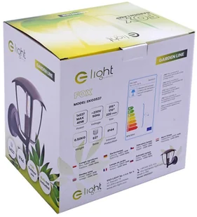 Milagro Czarny Kinkiet Ogrodowy Fox Black 1x E27 IP44 EKO3537 - Lampy ogrodowe - miniaturka - grafika 4