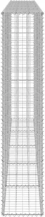 vidaxl Ściana gabionowa z pokrywami, galwanizowana stal, 300x30x150 cm 147822 - Ogrodzenia - miniaturka - grafika 4