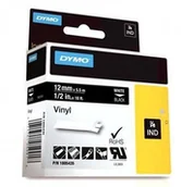 Papier do drukarek - Dymo Rhino 1805435, 12mm x 5,5m, biały druk / biały podkład, taśma oryginalna - miniaturka - grafika 1