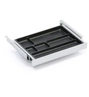 Szafki biurowe - AJ Szuflada podblatowa szare aluminium 380x245x42mm 13971 - miniaturka - grafika 1