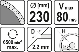 Yato TARCZA DIAMENTOWA 230MM DO CERAMIKI YT-59955 ZYSKAJ RABAT 30 ZŁ YT-59955 - Tarcze do pił - miniaturka - grafika 3