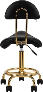 ACTIVESHOP Taboret Kosmetyczny 6001G Złoto Czarny 10003_140906 - Krzesła i taborety kosmetyczne - miniaturka - grafika 4