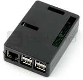 Akcesoria do komputerów jednopłytkowych - Raspberry PI Obudowa Model 3/2/B+ Cube - czarna DNG-10165 - miniaturka - grafika 1