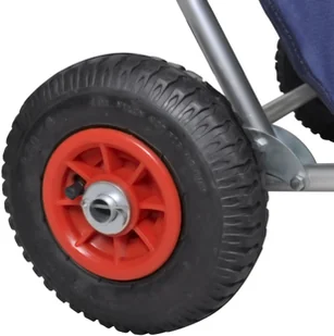vidaXL vidaXL Wózek, fotel na kółkach ze stolikiem, 3w1, niebieski. - Fotele i krzesła ogrodowe - miniaturka - grafika 4