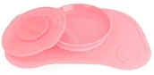 Sztućce dla dzieci - Twistshake mata Click-Mat Mini + talerz z pokrywką 6m+ różowa - miniaturka - grafika 1