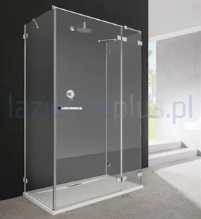 Radaway Euphoria KDJ+S Drzwi prysznicowe 110x200 cm wersja prawa profile chrom szkło przezroczyste 383812-01R/383221-01R - Ścianki i drzwi prysznicowe - miniaturka - grafika 2