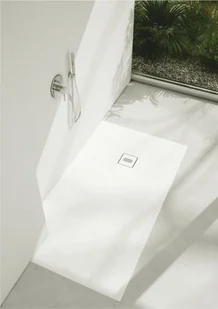 Schedpol Protos White Stone brodzik kompozytowy Stonicryl 70x90 cm biały - Brodziki prysznicowe - miniaturka - grafika 2