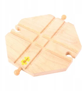 Drewniana kolejka Skrzyżowanie Torów dla pociągów - Pociągi dla dzieci - miniaturka - grafika 3