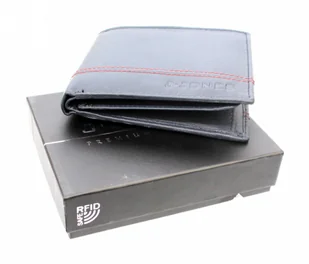 Jennifer Jones Portfel Męski Skórzany 5316 Skóra Licowa Duży Poziomy Bez Zapięcia Jedno Skrzydełko RFID - Portfele - miniaturka - grafika 5