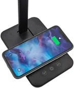 Lampy stojące - Denver Denver LQI-105 lampa stołowa, dim, CCT, USB, QI - miniaturka - grafika 1