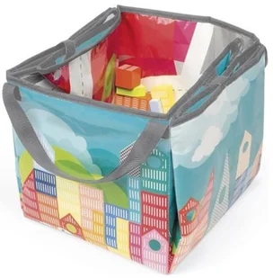 Janod Klocki drewniane z matą do zabawy 70 szt. JND3700217380809 - Klocki - miniaturka - grafika 7