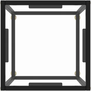 VidaXL Lumarko Stolik herbaciany, czarny, szkło hartowane, 40x40x50 cm 322907 VidaXL - Ławy i stoliki kawowe - miniaturka - grafika 3