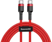 Kable USB - Baseus Kabel Cafule 2x USB-C QC 3A 1m PD red CATKLF-G09 - miniaturka - grafika 1