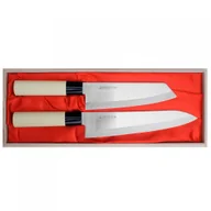 Noże kuchenne - Satake 2Megumi 2 Szt Jasnobrązowe Noże Kuchenne Ze Stali Nierdzewnej - miniaturka - grafika 1