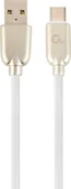 Kable komputerowe i do monitorów - Gembird Kabel USB Kabel USB 2.0 typ C AM/CM 2m oplot gumowy biały CC-USB2R-AMCM-2M-W - miniaturka - grafika 1