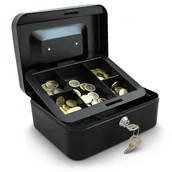 Akcesoria do kas i terminali - KASETKA NA PIENIĄDZE TRANSPORTOWA 20CM DO MONET BILONU CZARNA - miniaturka - grafika 1