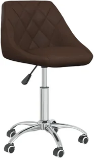 Fotel biurowy, krzesło biurowe vidaXL Obrotowe krzesło biurowe, brązowe, obite sztuczną skórą - Fotele i krzesła biurowe - miniaturka - grafika 9