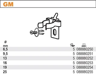 BETA UCHWYT GM 13MM Z WKRĘTEM MOCUJĄCYM VE1 8888GM/13 - Pozostałe wyposażenie warsztatu - miniaturka - grafika 2
