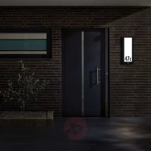 Paulmann Outdoor 230V panel 20*60cm numer domuIP44 10W 800lm czujnik ruchu Antracyt 94256 - Lampy ogrodowe - miniaturka - grafika 3