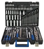 Klucze i nasadki - Scheppach Zestaw kluczy nasadowych 217el nasadki bity 1/4 3/8 1/2 TB217 - miniaturka - grafika 1