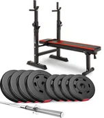 Pozostały sprzęt siłowy - Hop-Sport Zestaw kulturystyczny Premium 39kg z ławką HS-1080 17368 - miniaturka - grafika 1