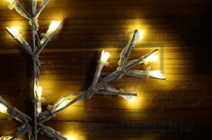 Nexos Świąteczna dekoracja LED - płatek śniegu -30 cm ciepły biały - Oświetlenie świąteczne - miniaturka - grafika 3