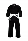 Kimona, stroje i obuwie - Kimono Do Karate Karategi Czarne 8 Oz + Pas 140 cm - miniaturka - grafika 1