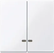 Wyłączniki światła i elektryczne - Merten meg3420 0325 podwójne przełącznik kołyskowy z okienko kontrolne, aktivweiss błyszczący, system M MEG3420-0325 - miniaturka - grafika 1