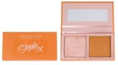 Rozświetlacze do twarzy i ciała - Revolution Makeup Makeup Revolution Soph X Face Duo paleta rozjaśniaczy odcień Honey Glaze 9 g - miniaturka - grafika 1