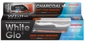 Pasty do zębów - White Glo White Glo Charcoal deep stain remover sensitive relief wybielająca pasta do zębów z aktywnym węglem 125ml + szczoteczka - miniaturka - grafika 1