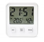 Inne urządzenia pomiarowe - VITAMMY Elektroniczny Higrometr Termometr Zegar z alarmem Stacja Pogody VITAMMY HYGRO - miniaturka - grafika 1