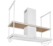 Okapy kuchenne - Nortberg Centropolis Premium Wood White Matt 120 - miniaturka - grafika 1