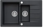Zlewozmywaki - AXIS Zlewozmywak granitowy MOJITO 120 czarny metalik (60) mojito12cm - miniaturka - grafika 1