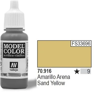 Vallejo Model Color Sand Yellow 17ml 70.916 - Akcesoria do gier planszowych - miniaturka - grafika 4