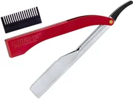 Brzytwy fryzjerskie - Kiepe brzytwa profesjonalna aluminiowa z grzebieniem czerwona - miniaturka - grafika 1